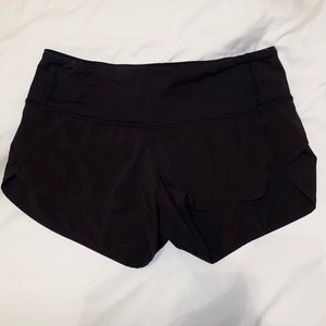 Black Lululemon Speed up Shorts